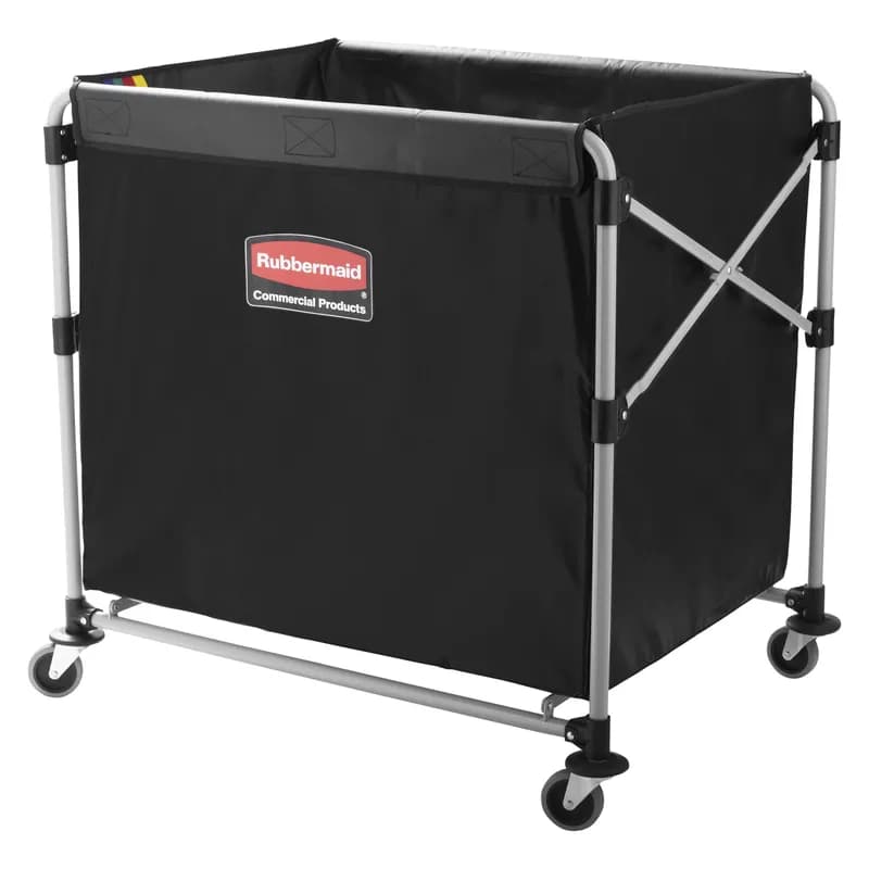 Executive Series™ Collapsible X-Cart 35.70X24.10X34.00 IN 10 Cubic Foot Black Steel Canvas Single Stream 1/Each