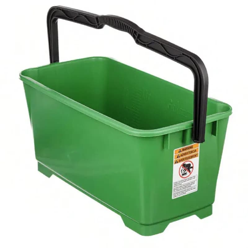 Pro Glass Cleaning Bucket 6 GAL Plastic Green 1/Each