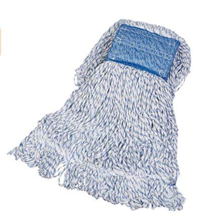 Scrubble® Finish Applicator Mop Large (LG) White Blue Rayon Synthetic Fiber 12/Case