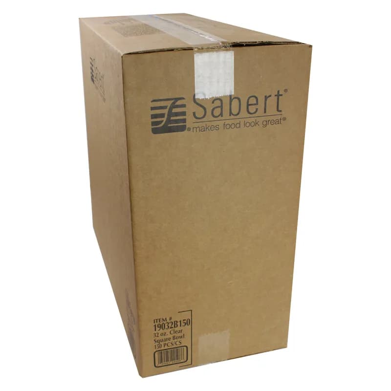 Bowl Large (LG) 32 OZ PET Clear Square 150/Case