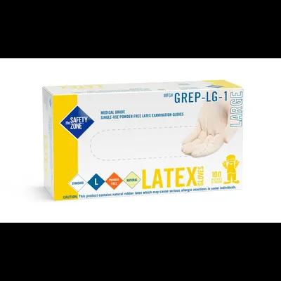 Examination Gloves Medium (MED) Natural Polymer Coated Latex Disposable Powder-Free 100/Box