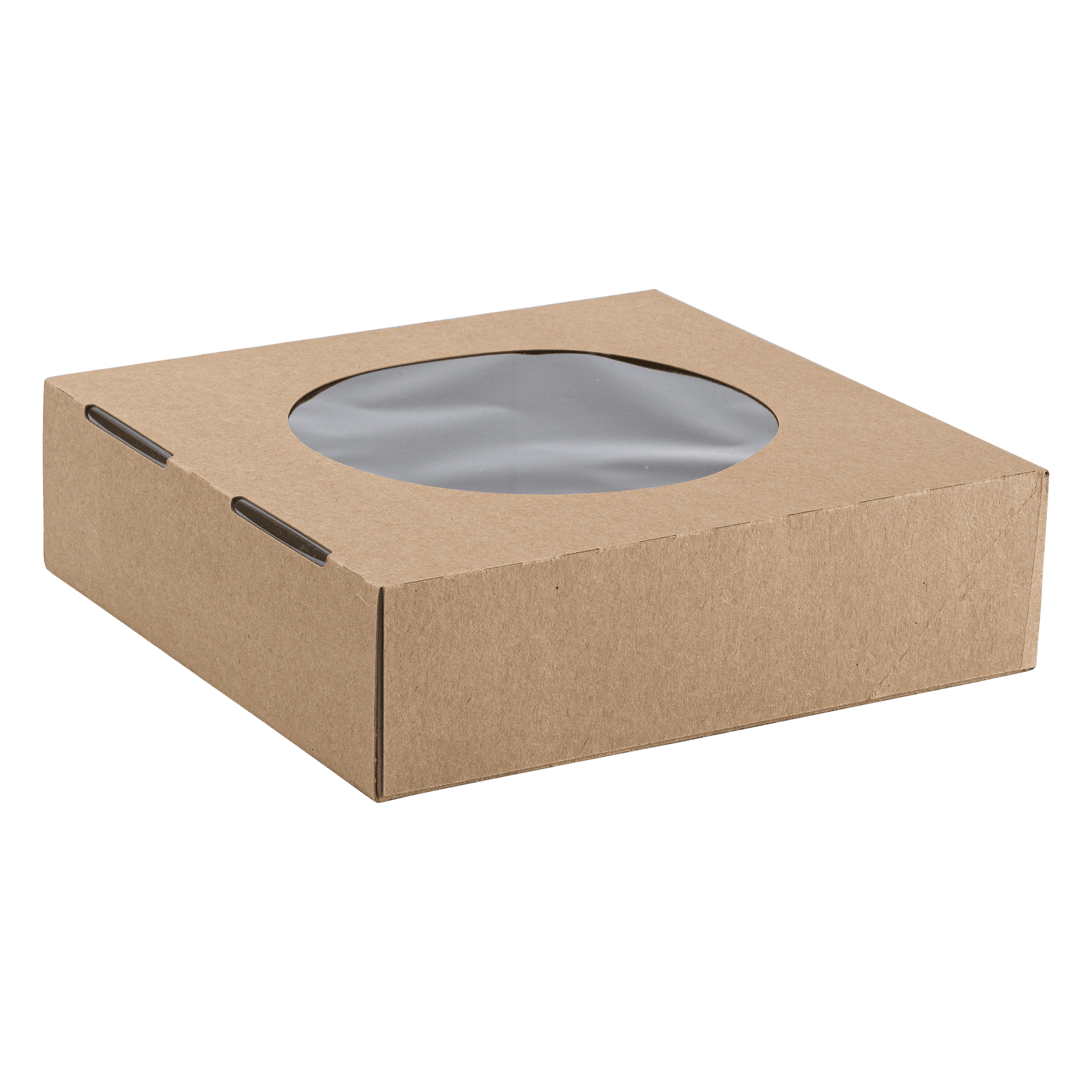 Pie Box 9X9X2.5 IN Kraft With Window 100/Case