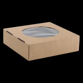 Pie Box 9X9X2.5 IN Kraft With Window 100/Case