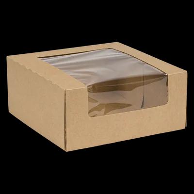 Donut Box 12 CT 10X8X4 IN Paper Rectangle With Window 100/Case