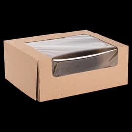 Donut Box 12 CT 10X8X4 IN Kraft Waterfall With Window 100/Case