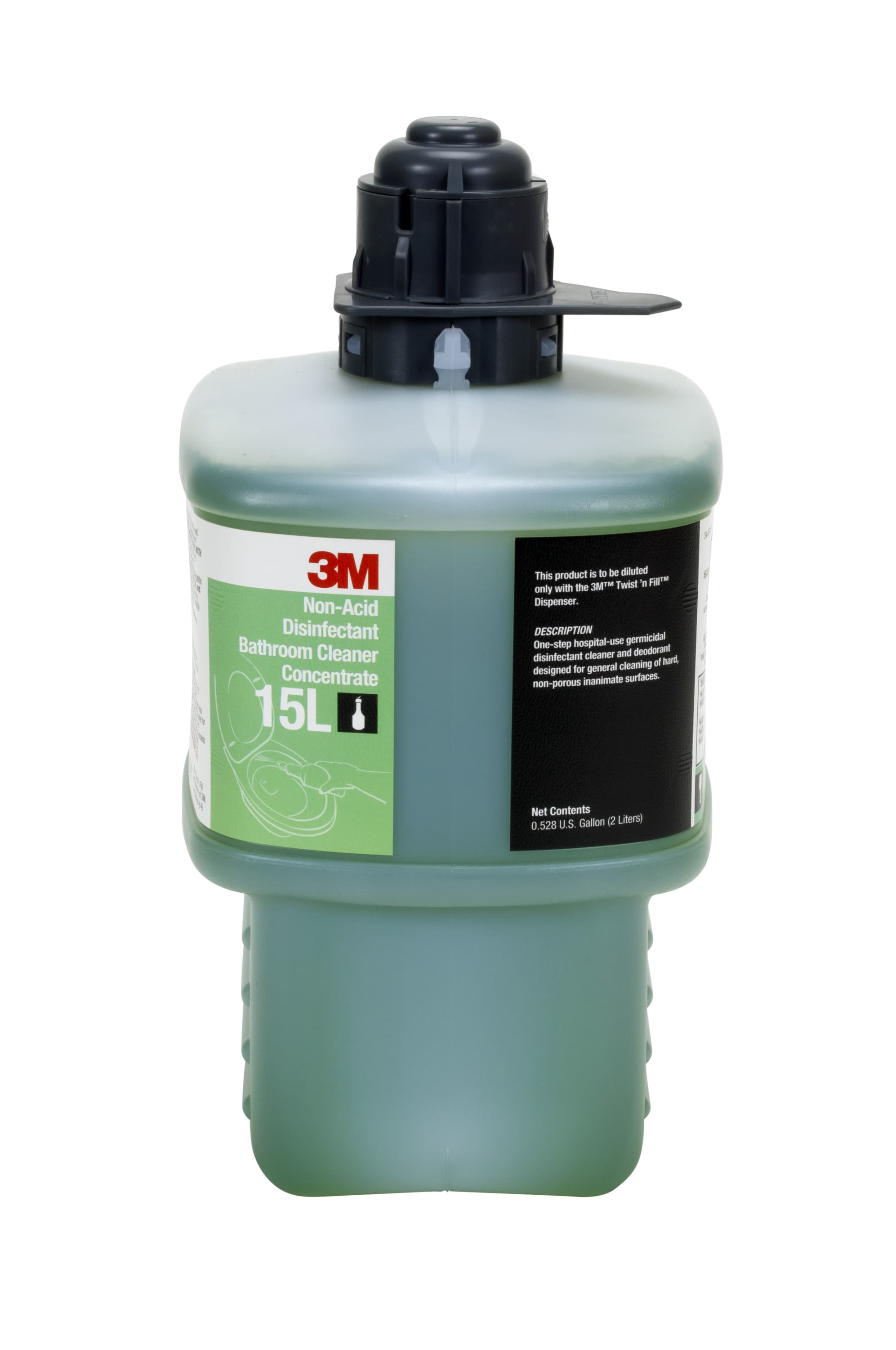 3M™ 15L Fresh Scent Restroom Cleaner One-Step Disinfectant 2 L Multi Surface Neutral Concentrate No Rinse 1/Box