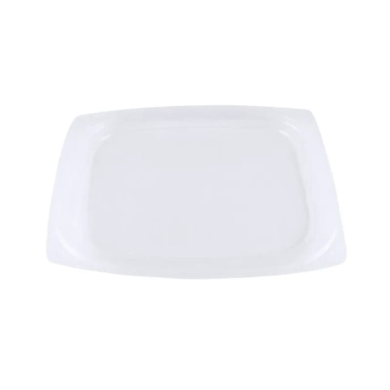 Lid Flat 5.9X4.8X0.3 IN PLA Clear Rectangle For 8-16 OZ Container 900/Case