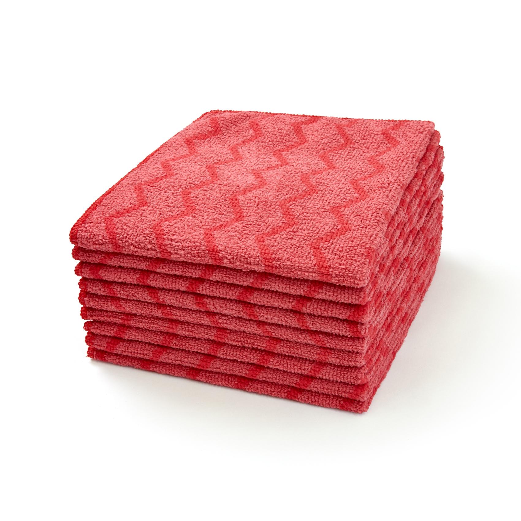 Hygen™ All Purpose Cleaning Cloth 16X16 IN Microfiber Red 12/Case