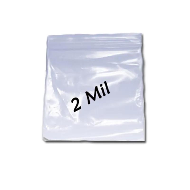 Bag 10X12 IN Plastic 2MIL With Reclosable Zip Seal Closure 1000/Case