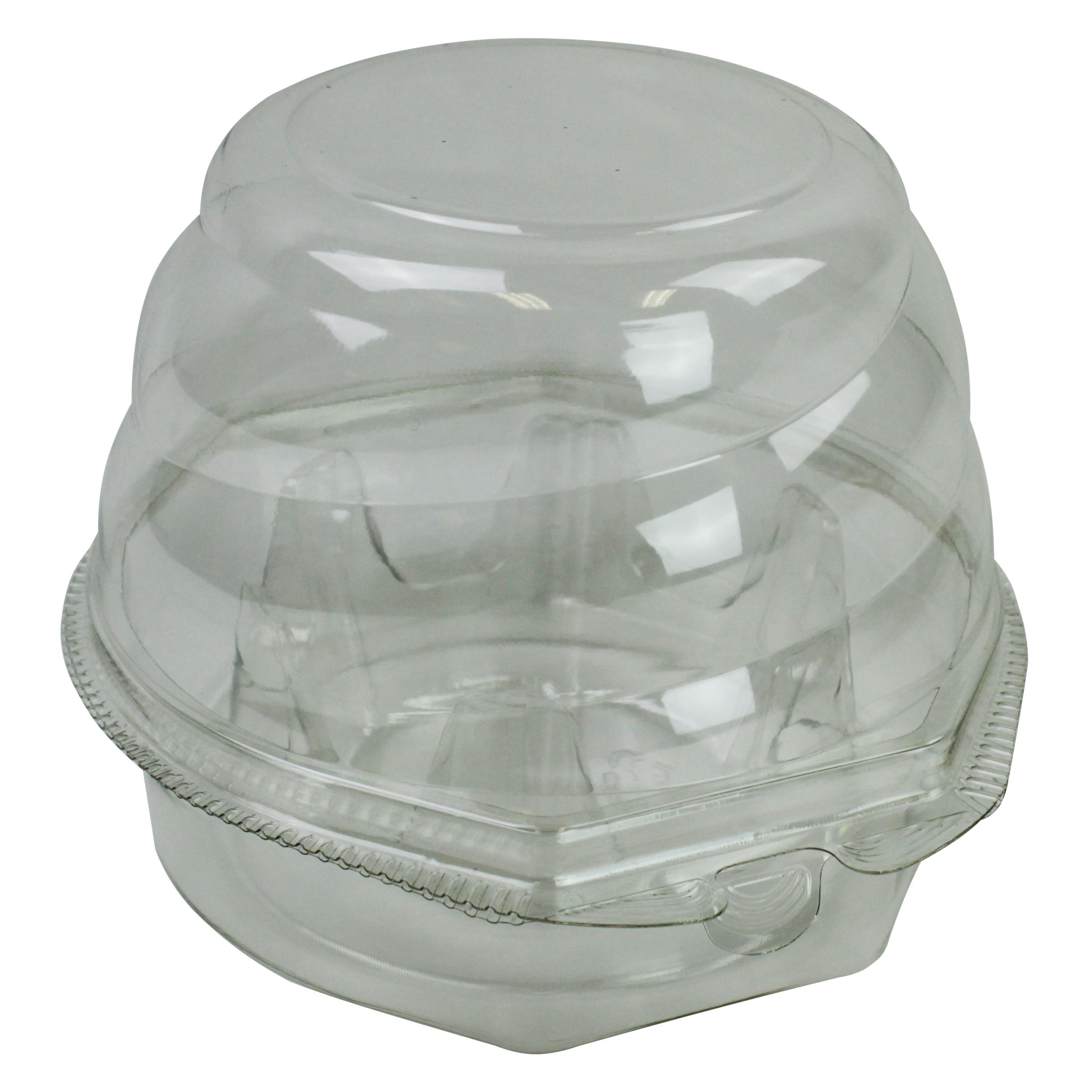 Cupcake Hinged Container With Dome Lid 4.25X20X12.75X2.25 IN PET Clear Round 270/Case