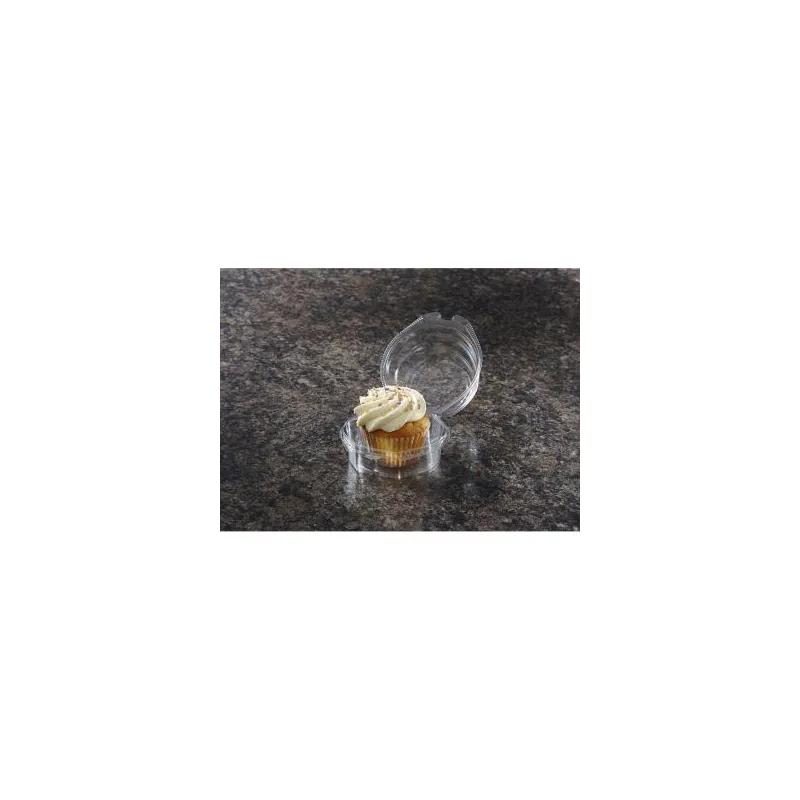 Cupcake Hinged Container With Dome Lid 4.25X20X12.75X2.25 IN PET Clear Round 270/Case