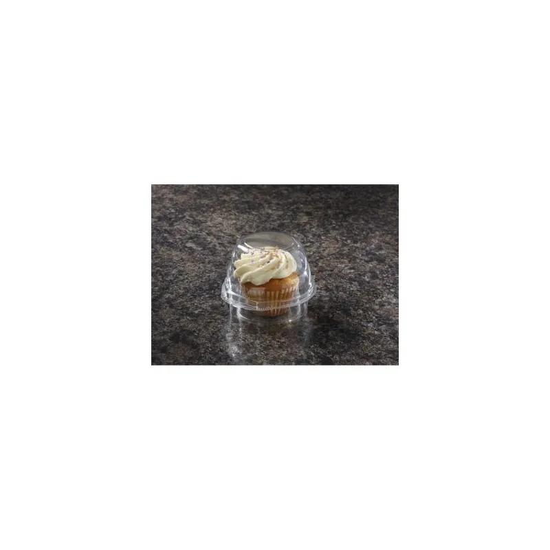 Cupcake Hinged Container With Dome Lid 4.25X20X12.75X2.25 IN PET Clear Round 270/Case