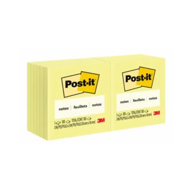 Post-it® Self-Stick Note Pad 3X3 IN Yellow 12 Count/Pack