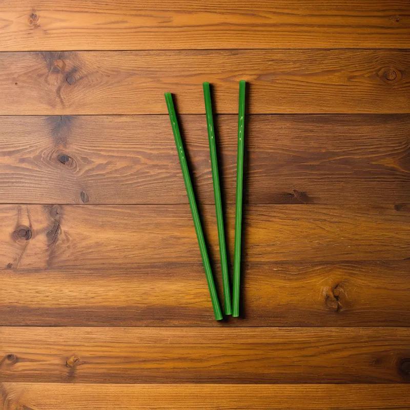 Jumbo Straw 0.2X7.75 IN PLA Green Paper Wrapped 9600/Case