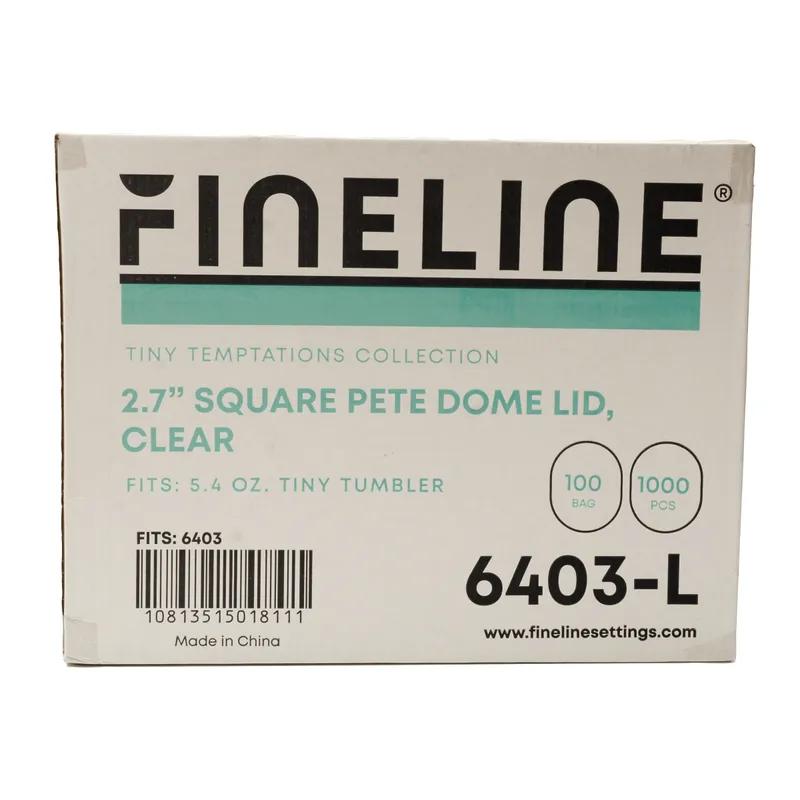 Tiny Temptations Lid Dome PET Clear Square For 5.4 OZ Container 1000/Case