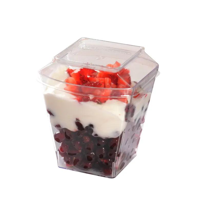 Tiny Temptations Lid Dome PET Clear Square For 5.4 OZ Container 1000/Case