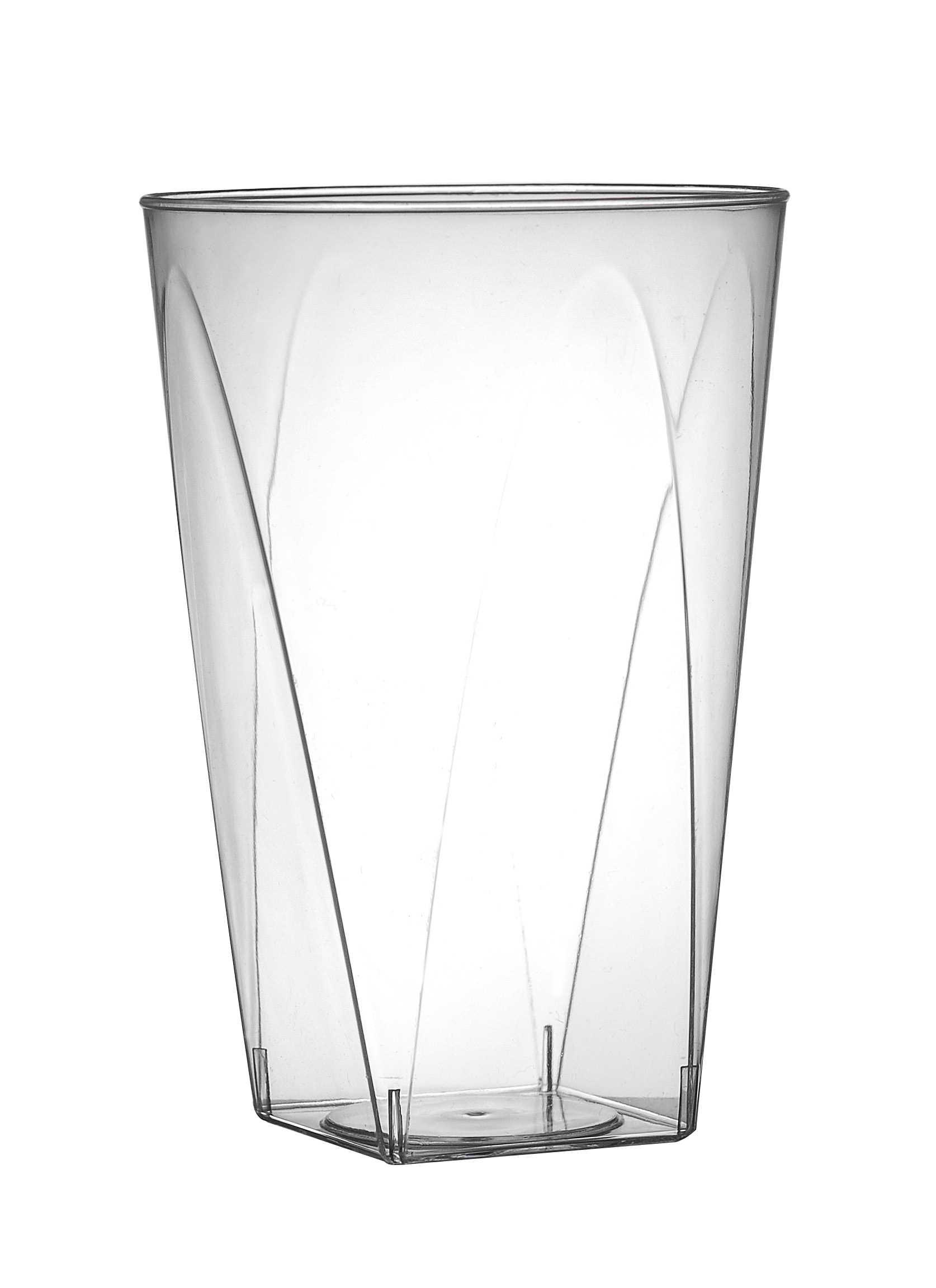Cup Tumbler 10 OZ Plastic Clear Square Bottom 500/Case