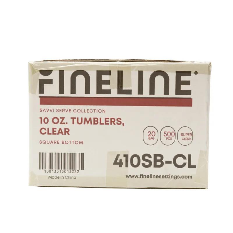 Cup Tumbler 10 OZ Plastic Clear Square Bottom 500/Case