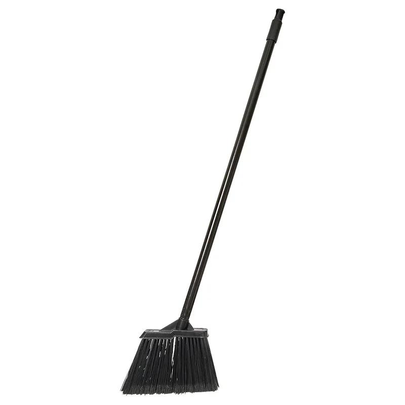 Bristles Lobby Broom 30.5IN Black Metal Plastic Vinyl Coated Swivel Hook With 6IN Head Angled 1/Each