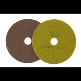 Scotch-Brite™ Diamond Burnishing Pad 17 IN Sienna Non-Woven Polyester Fiber Nylon Fiber 5/Case