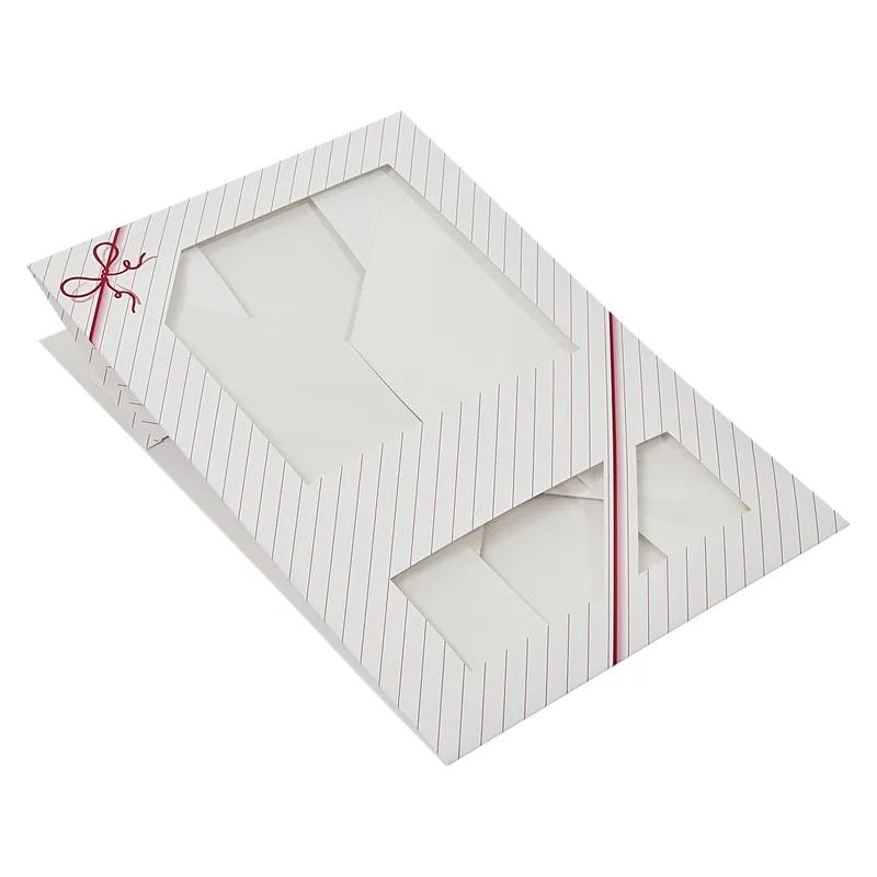 String Ensemble Cake Box 10X10X5 IN Paper White Square String With Window 100/Case