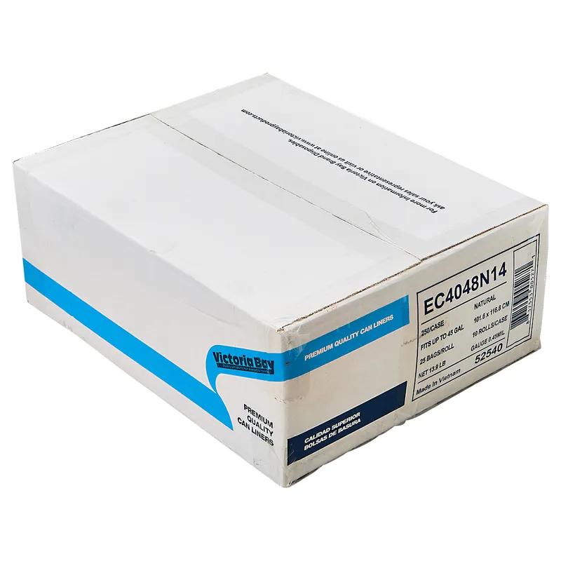 Victoria Bay Can Liner 40X48 IN 40-45 GAL Natural Plastic 14MIC 250/Case