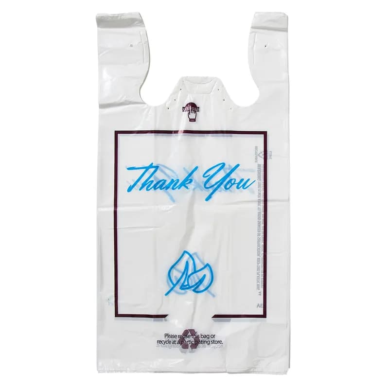 Shopper Bag 12X7X23 IN LDPE 0.9MIL Thank You 500/Case