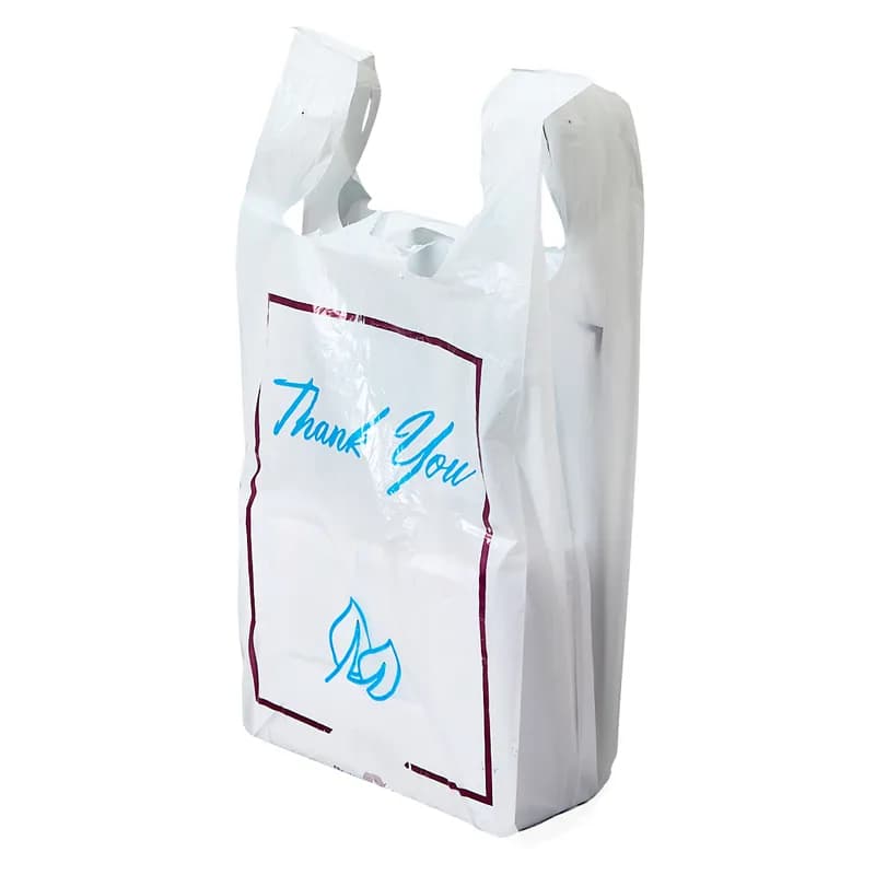 Shopper Bag 12X7X23 IN LDPE 0.9MIL Thank You 500/Case