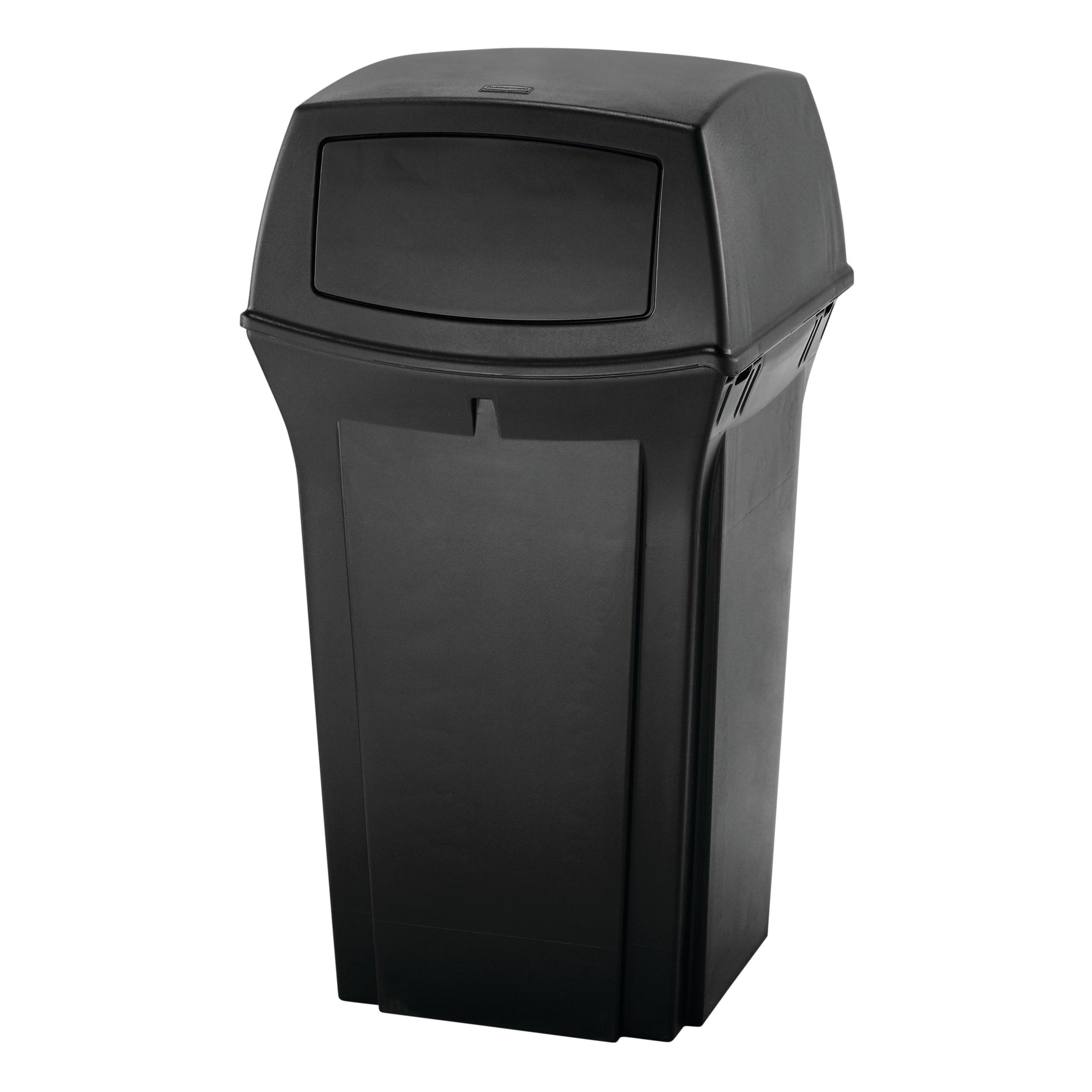 Ranger® Landfill 1-Stream Trash Can 21.25X21.25X41 IN 35 GAL Black Resin 1/Each
