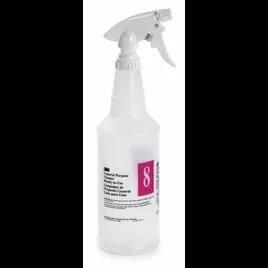 3M General Purpose 8L Cleaner Spray Bottle & Trigger Sprayer 32 FLOZ PE Clear White 1/Each