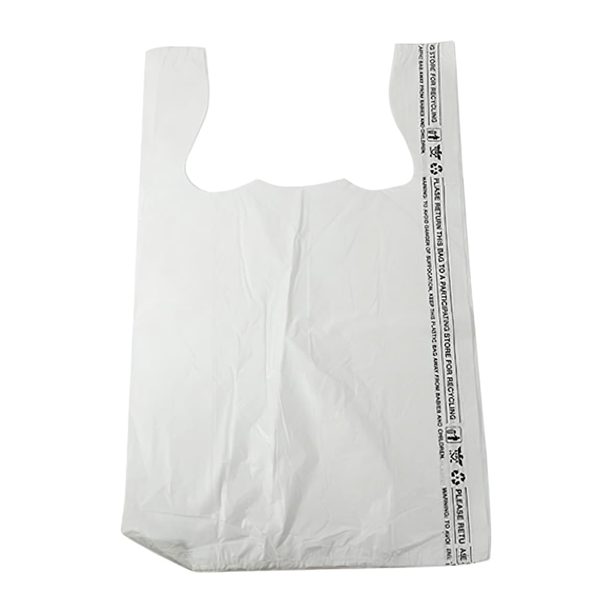 Bag 10X5X17.5 IN HDPE 16MIC White T-Sack 1000/Case