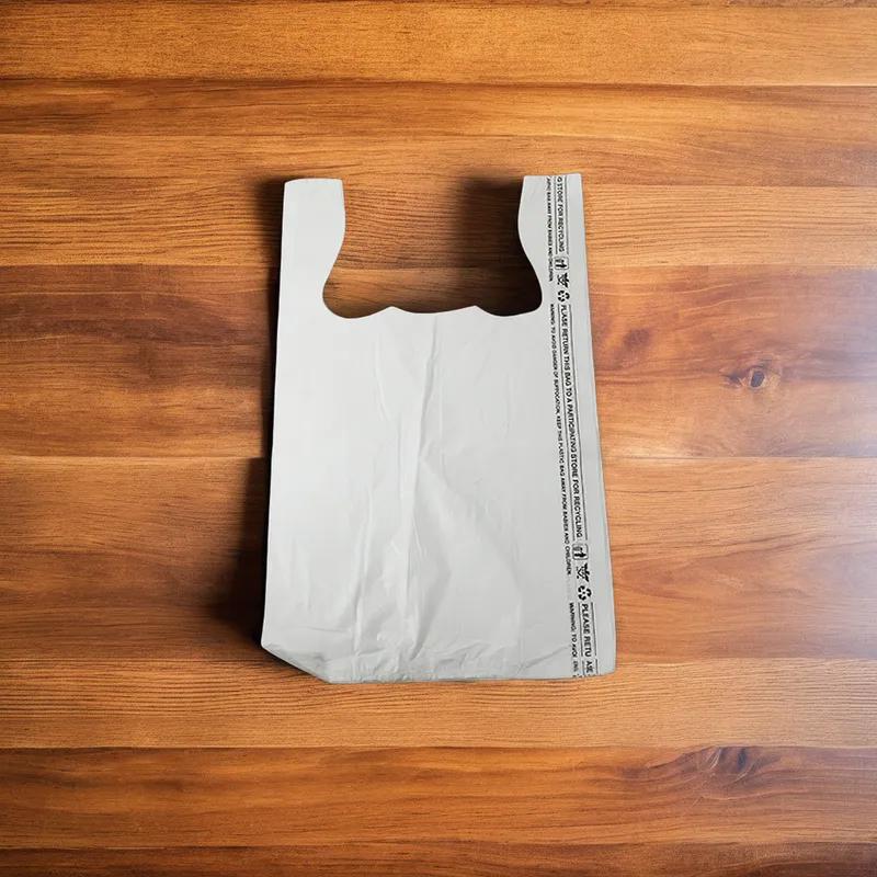 Bag 10X5X17.5 IN HDPE 16MIC White T-Sack 1000/Case