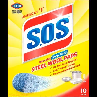 S.O.S.® Soap Pad Steel Wool 10 Count/Pack 6 Packs/Case 60 Count/Case