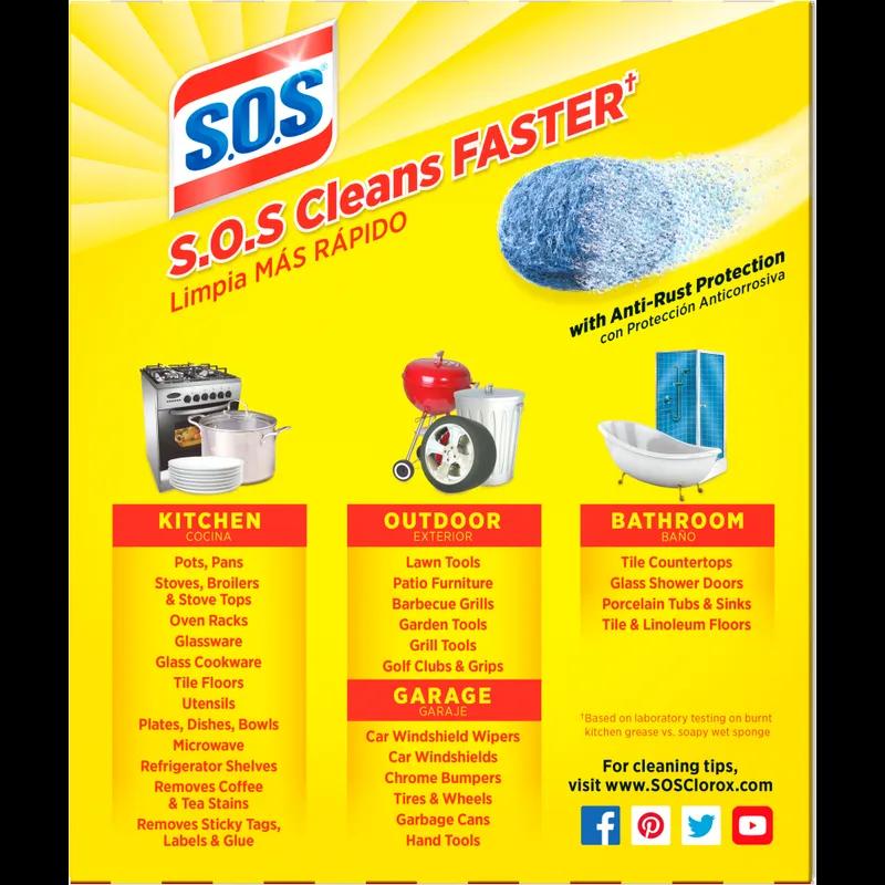 S.O.S.® Soap Pad Steel Wool 10 Count/Pack 6 Packs/Case 60 Count/Case