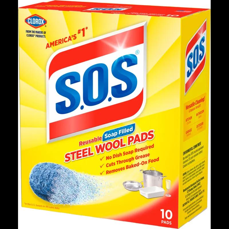 S.O.S.® Soap Pad Steel Wool 10 Count/Pack 6 Packs/Case 60 Count/Case