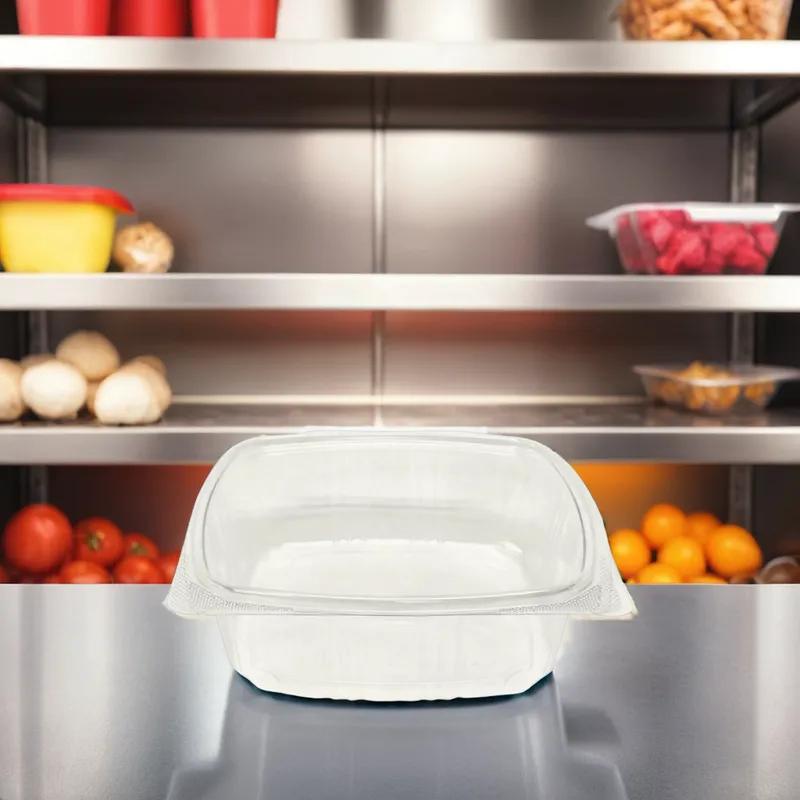 Take-Out Container Hinged 48 OZ 8X16X2.5 IN RPET Clear 200/Case