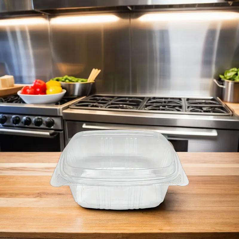 Take-Out Container Base & Lid Combo With Dome Lid 32 OZ RPET Clear Tall 200/Case