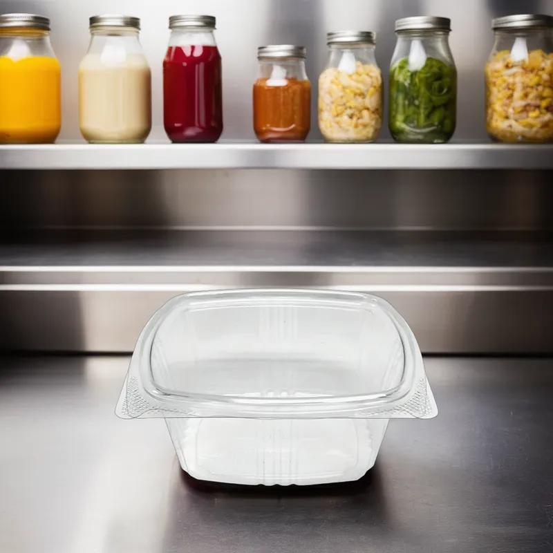 Deli Container Hinged 16 OZ RPET Clear 200/Case