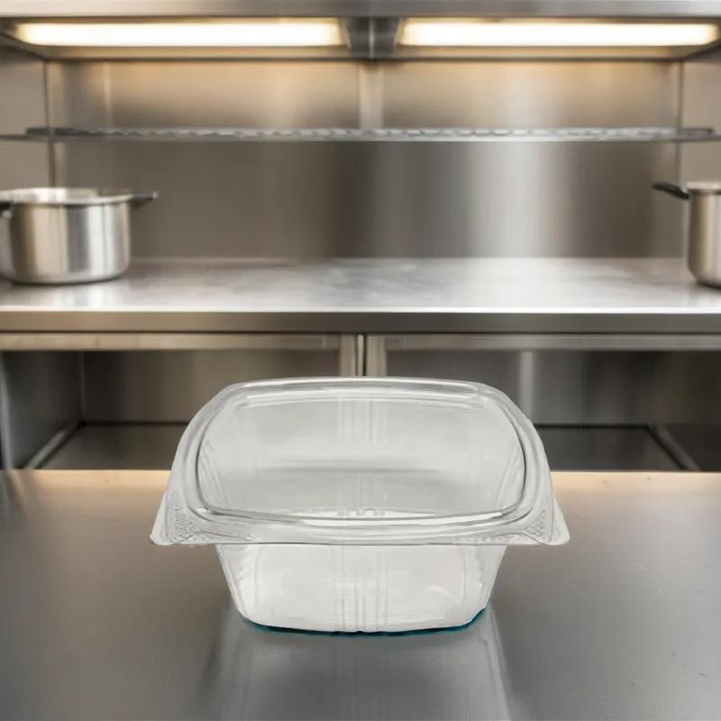 Deli Container Hinged 16 OZ 5.6X4.9X2.4 IN RPET 200/Case