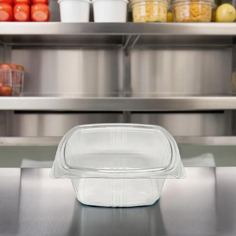 Deli Container Hinged 16 OZ 5.6X4.9X2.4 IN RPET 200/Case