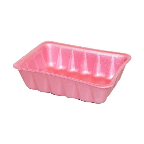 42 Tray 8.63X6.31X2.39 IN Polystyrene Foam Deep Rose Rectangle 250/Case