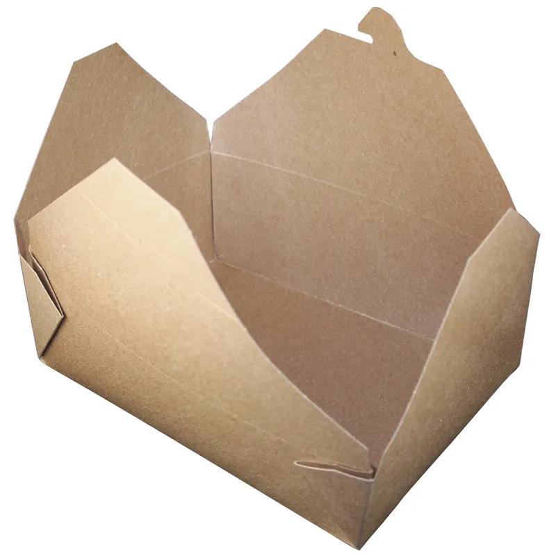 Bio-Pak® #3 Take-Out Box Fold-Top 8X6X2.5 IN Paper Kraft 200/Case