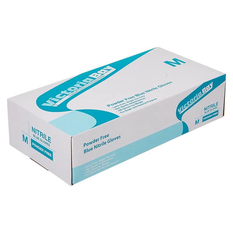 Victoria Bay Examination Gloves Medium (MED) Blue 3MIL Nitrile Disposable Powder-Free 1000/Case