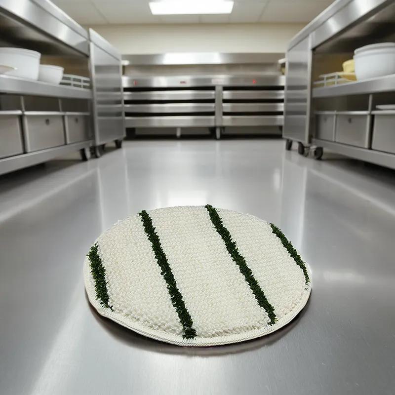 Speed-Trek Carpet Bonnet 21 IN Green White With Scrub Strips 1/Each