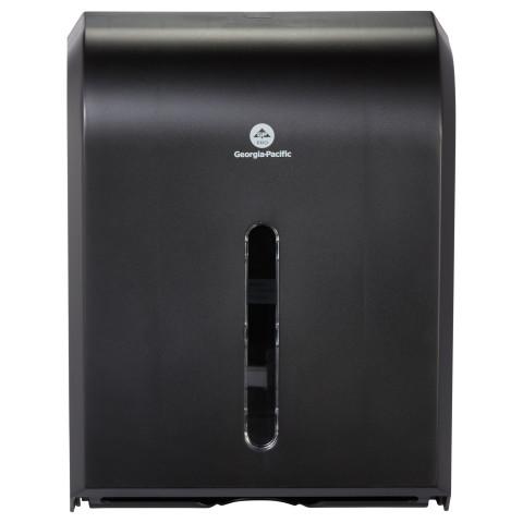 Georgia-Pacific Pro® Paper Towel Dispenser 11.125X13.625 IN Wall Mount Black C-Fold Multifold Combination Fold 1/Each