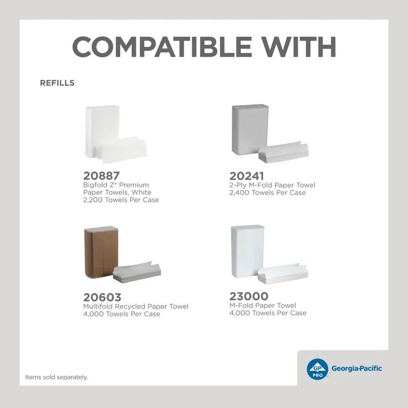 Georgia-Pacific Pro® Paper Towel Dispenser 11.125X13.625 IN Wall Mount Black C-Fold Multifold Combination Fold 1/Each