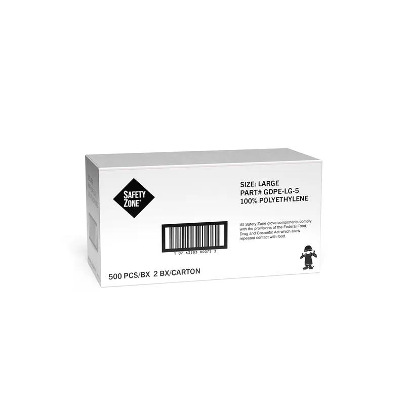 Gloves Large (LG) Clear CPET Powder-Free 500 Count/Pack 2 Packs/Case 1000 Count/Case