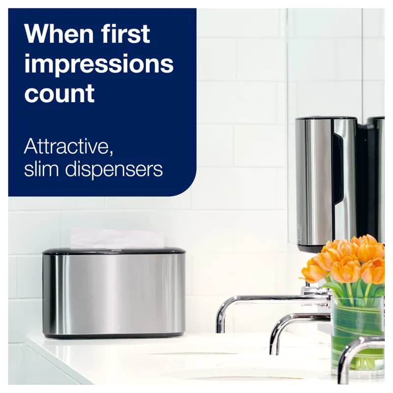 Tork Xpress H23 Paper Towel Dispenser 4.56X12.68X7.92 IN Metal Plastic Countertop Silver Multifold 1/Each
