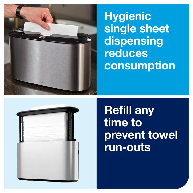 Tork Xpress H23 Paper Towel Dispenser 4.56X12.68X7.92 IN Metal Plastic Countertop Silver Multifold 1/Each