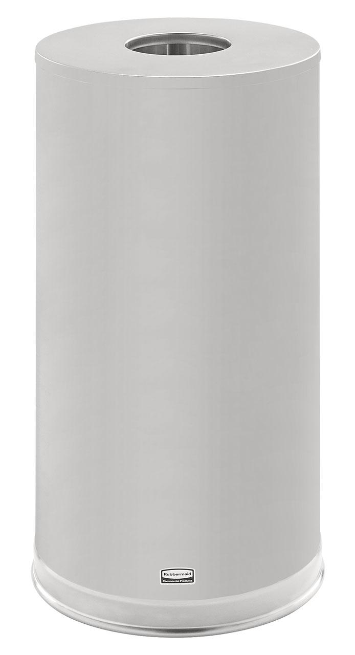 Metallic Series Trash Can 15 GAL Stainless Stainless Steel With Open Lid Indoor 1/Each